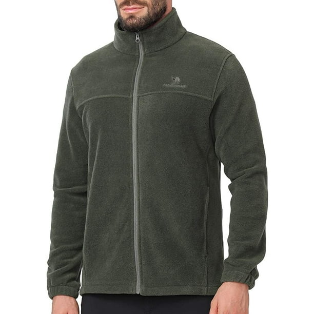 BOSOZOKU Mens Thermal Fleece Jacket Full Zip Long Sleeve Casual Bodywarmer Coat Outdoor Polar Fleece Jacket BOSOZOKU Mens Thermal Fleece Jacket Full Zip Long Sleeve Casual Bodywarmer Coat Outdoor Polar Fleece Jacket
